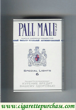 Pall Mall Caf 6 Special Lights Cigarettes hard box